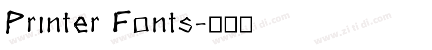Printer Fonts字体转换
